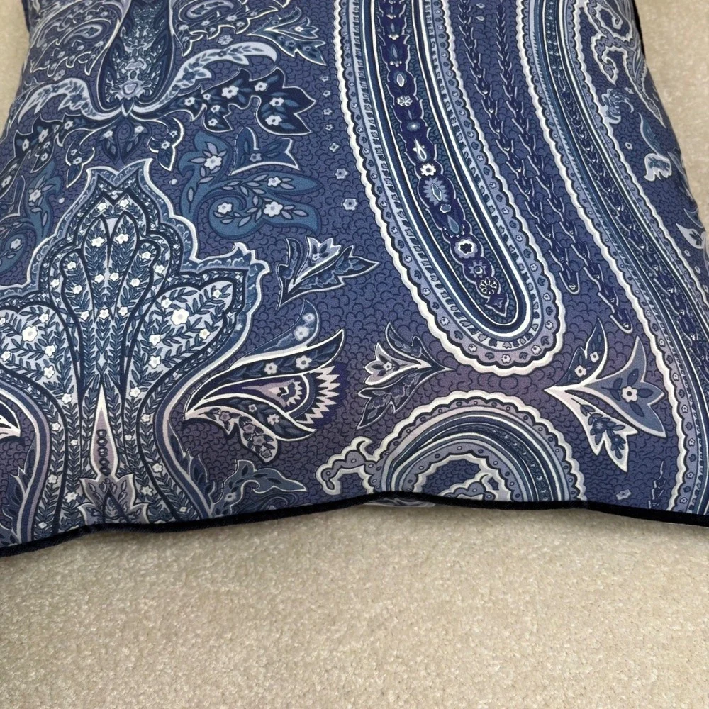 Ralph Lauren Home Blue Paisley Pillow Cover 18x18 Accent Decor